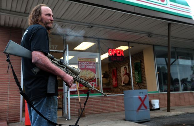 Standing guard in Ferguson